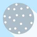 Sikunuo | Multicolored simple rug Polyester polka dot print rug pet-friendly non-slip backing rug for children's room