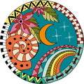 Sikunuo | Calming Cartoon Rug Multicolor Cute Area Rug Polypropylene Non-Slip Machine Washable Rug for Kids