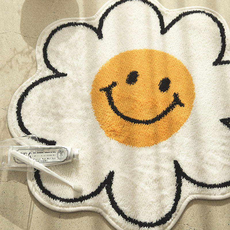 Sikunuo | Irregular Shape Flower-rich Carpet Multicolored Designer Carpet Synthetic Non-slip Back Pet-friendly Carpet for Children