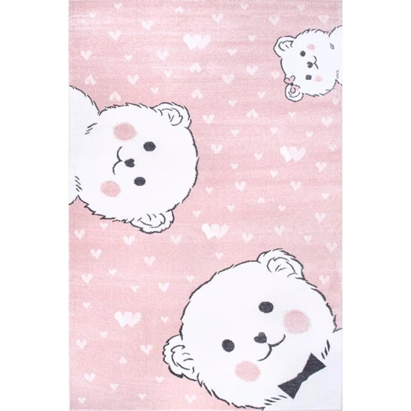 Sikunuo | Funky Kids Bedroom Rug Multicolor Cartoon Area Rug Polyester Pet-Friendly Machine Washable Rug