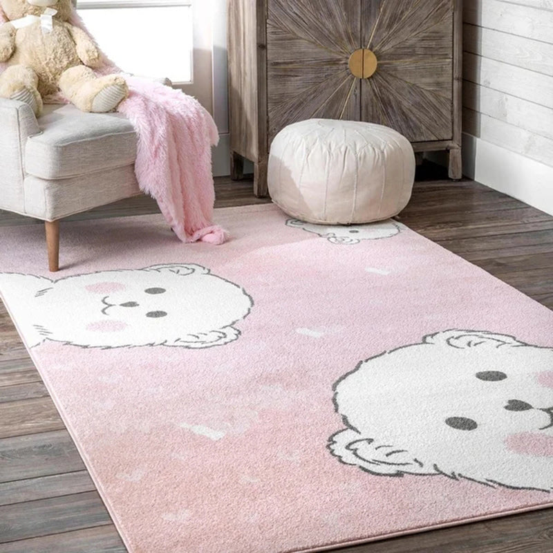 Sikunuo | Funky Kids Bedroom Rug Multicolor Cartoon Area Rug Polyester Pet-Friendly Machine Washable Rug