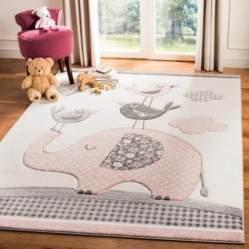 Sikunuo | New children's carpet Multi-colored Cartoon Indoor carpet Synthetic Non-slip Stain-resistant Washable carpet