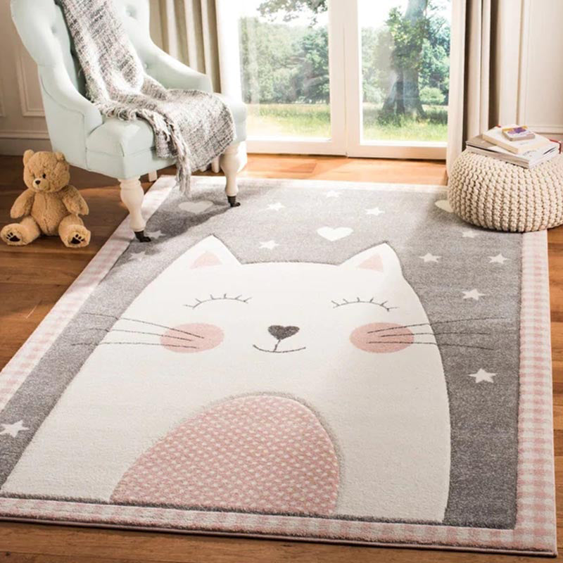 Sikunuo | New children's carpet Multi-colored Cartoon Indoor carpet Synthetic Non-slip Stain-resistant Washable carpet