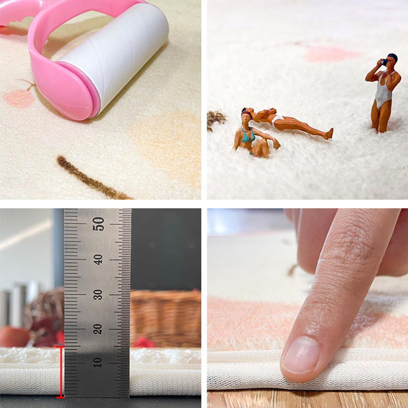 Sikunuo | New children's carpet Multi-colored Cartoon Indoor carpet Synthetic Non-slip Stain-resistant Washable carpet