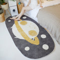 Sikunuo | Multicolored Relaxation Carpet Synthetic Area Rug Non-slip Machine Washable Carpet for the Children's Room