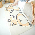 Sikunuo | Innovative Shape Cartoon Rug Multi-Color Cute Area Rug Polyester Anti-Slip Mat Pet-Friendly Rug for Kids