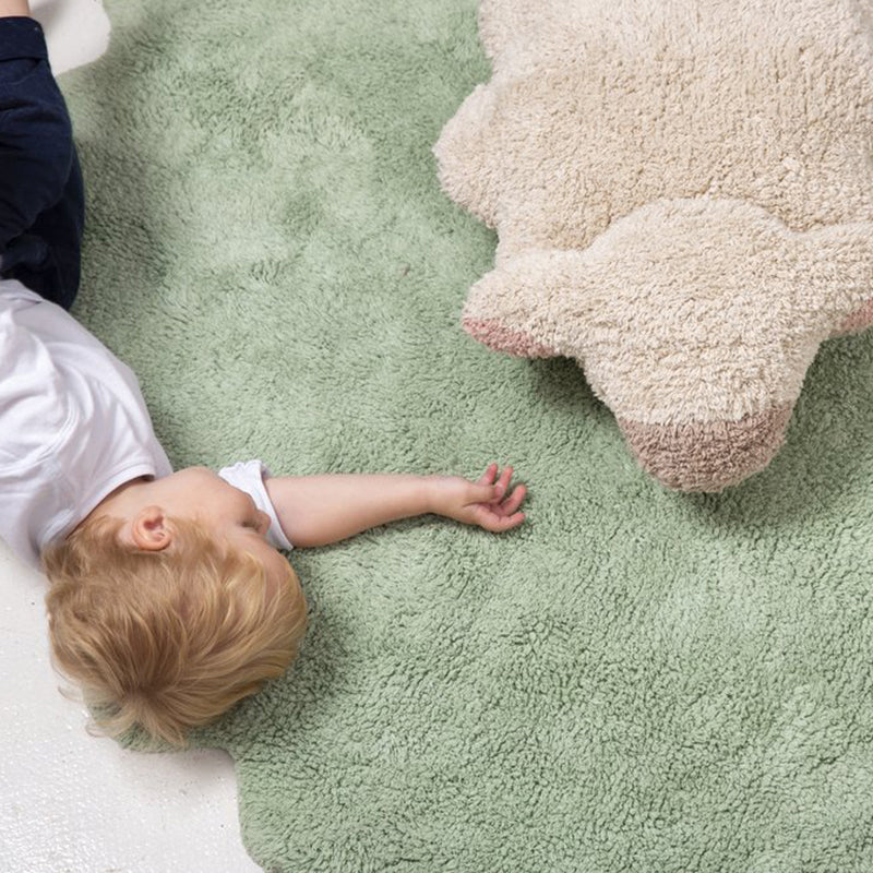 Sikunuo | Irregular Shape Cartoon Rug Multicolor Funky Area Rug Synthetic Pet-Friendly Non-Slip Backing Rug for Room
