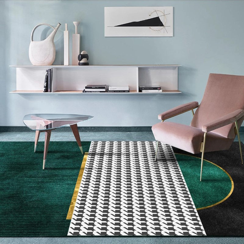 Sikunuo | Funky Living Room Rug Multicolored geometric pattern rug Polypropylene pet-friendly washable rug
