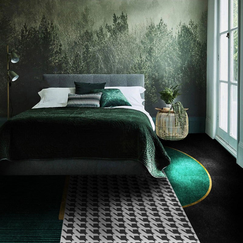 Sikunuo | Funky Living Room Rug Multicolored geometric pattern rug Polypropylene pet-friendly washable rug