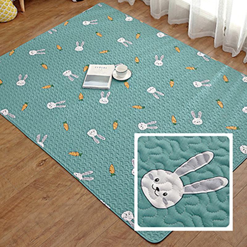 Sikunuo | Beautiful children's room rug Colorful cartoon pattern rug Cotton non-slip backing pet-friendly rug