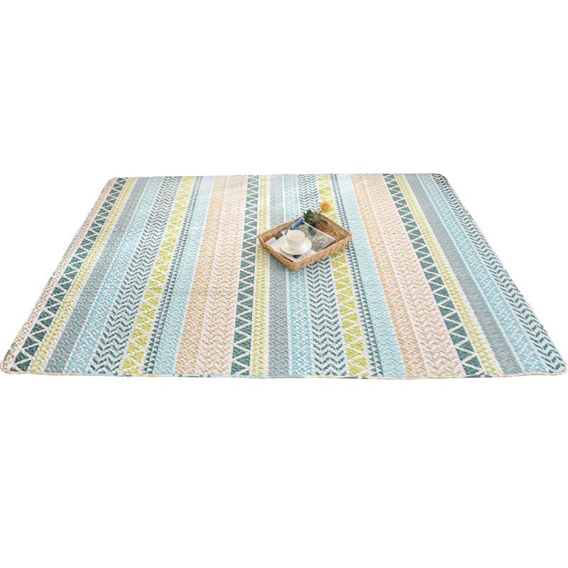 Sikunuo | Beautiful geometric rug Multicolored Trend rug Cotton Easy to care for Pet-friendly Washable indoor rug for rooms