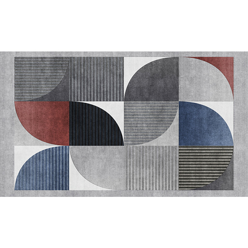 Sikunuo | Western Living Room Rug Multicolored Polypropylene Rug Non-Slip Back Washable Indoor Rug