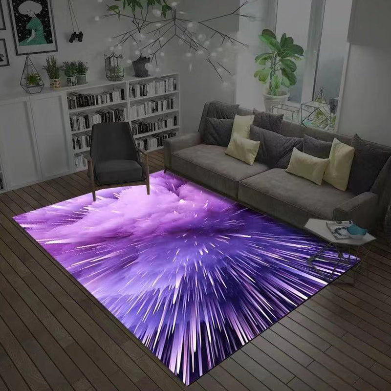 Sikunuo | Multicolored novelty rug polyester room pattern area rug with non-slip backing machine washable rug for the bedroom