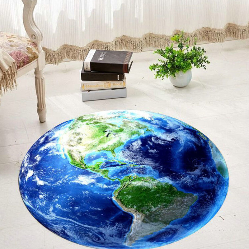 Sikunuo | Comfort 3D Plant Pattern Rug Multicolored Polypropylene Area Rug Easy Care Machine Washable Rug for Room