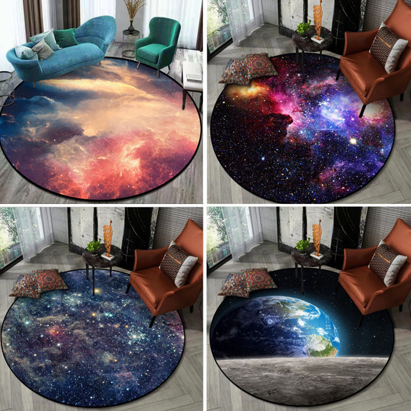 Sikunuo | Modern Living Room Rug Multicolored Area Pattern Area Rug Pet-Friendly Easy Care Indoor Rug