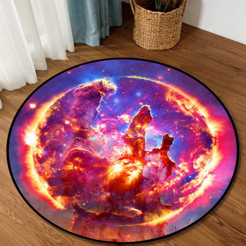 Sikunuo | Modern Living Room Rug Multicolored Area Pattern Area Rug Pet-Friendly Easy Care Indoor Rug