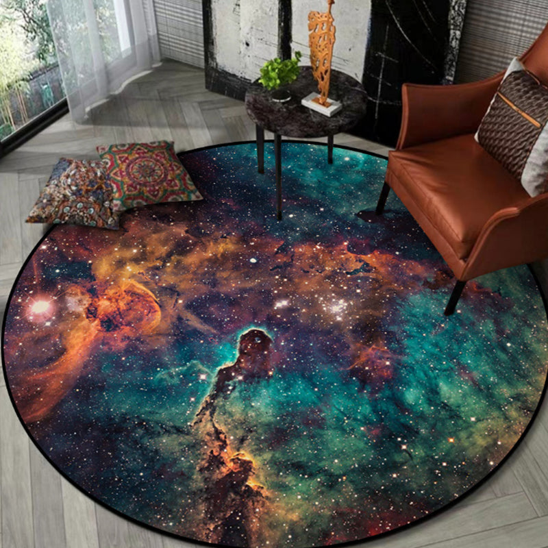 Sikunuo | Modern Living Room Rug Multicolored Area Pattern Area Rug Pet-Friendly Easy Care Indoor Rug