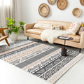 Sikunuo | Native American Line Print Rug Multicolor Polypropylene Rug Pet Friendly Non-Slip Back Machine Washable Rug for Living Room