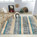 Sikunuo | Southwest Tribal Print Rug Multicolor Polypropylene Rug Non-Slip Pet Friendly Washable Rug for the Living Room