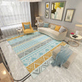 Sikunuo | Americana Printed Rug Multicolor Synthetic Rug Non-Slip Back Stain Resistant Washable Rug for the Living Room