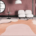 Sikunuo | Creative Geometric Color-Block Carpet Multi Color Nordic Carpet Synthetic Non-Slip Stain-Resistant Machine Washable Carpet for Home