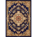 Sikunuo | Olden Floral Printed Carpet Multicolored Synthetic Area Rug Pet Friendly Easy Care Indoor Cover for Living Room