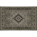 Sikunuo | Retro geometric pattern carpet multicolored synthetic area carpet non-slip pet-friendly washable carpet for room