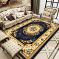 Sikunuo | Retro Floral Printed Rug Multicolor Synthetic Rug Non-Slip Back Machine Washable Indoor Rug for the Living Room
