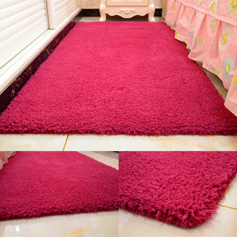 Sikunuo | Casual Rug Acrylic Solid Color Rug Easy Care Indoor Rug for Bedroom