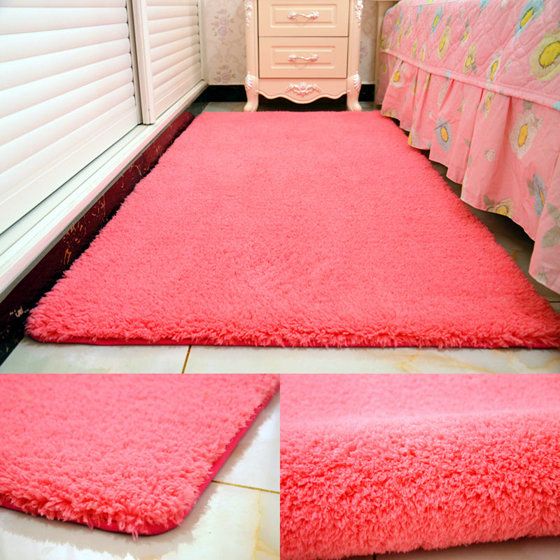 Sikunuo | Casual Rug Acrylic Solid Color Rug Easy Care Indoor Rug for Bedroom