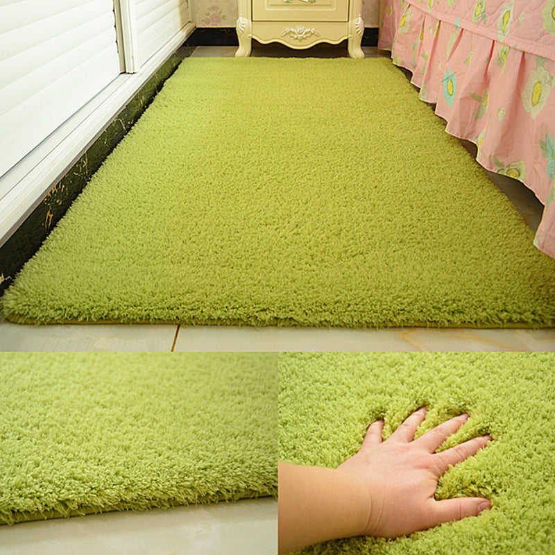 Sikunuo | Casual Rug Acrylic Solid Color Rug Easy Care Indoor Rug for Bedroom