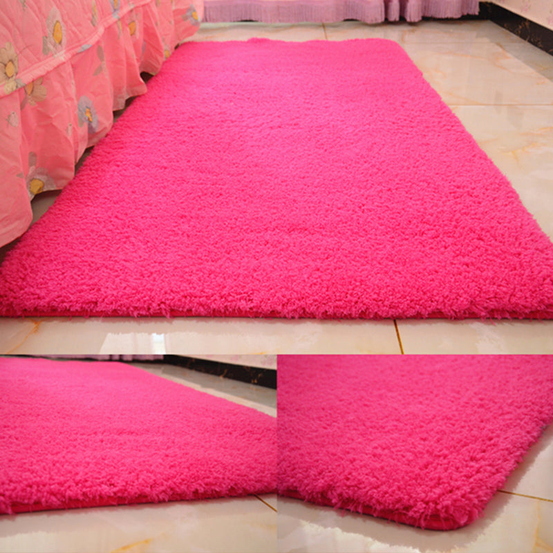 Sikunuo | Casual Rug Acrylic Solid Color Rug Easy Care Indoor Rug for Bedroom