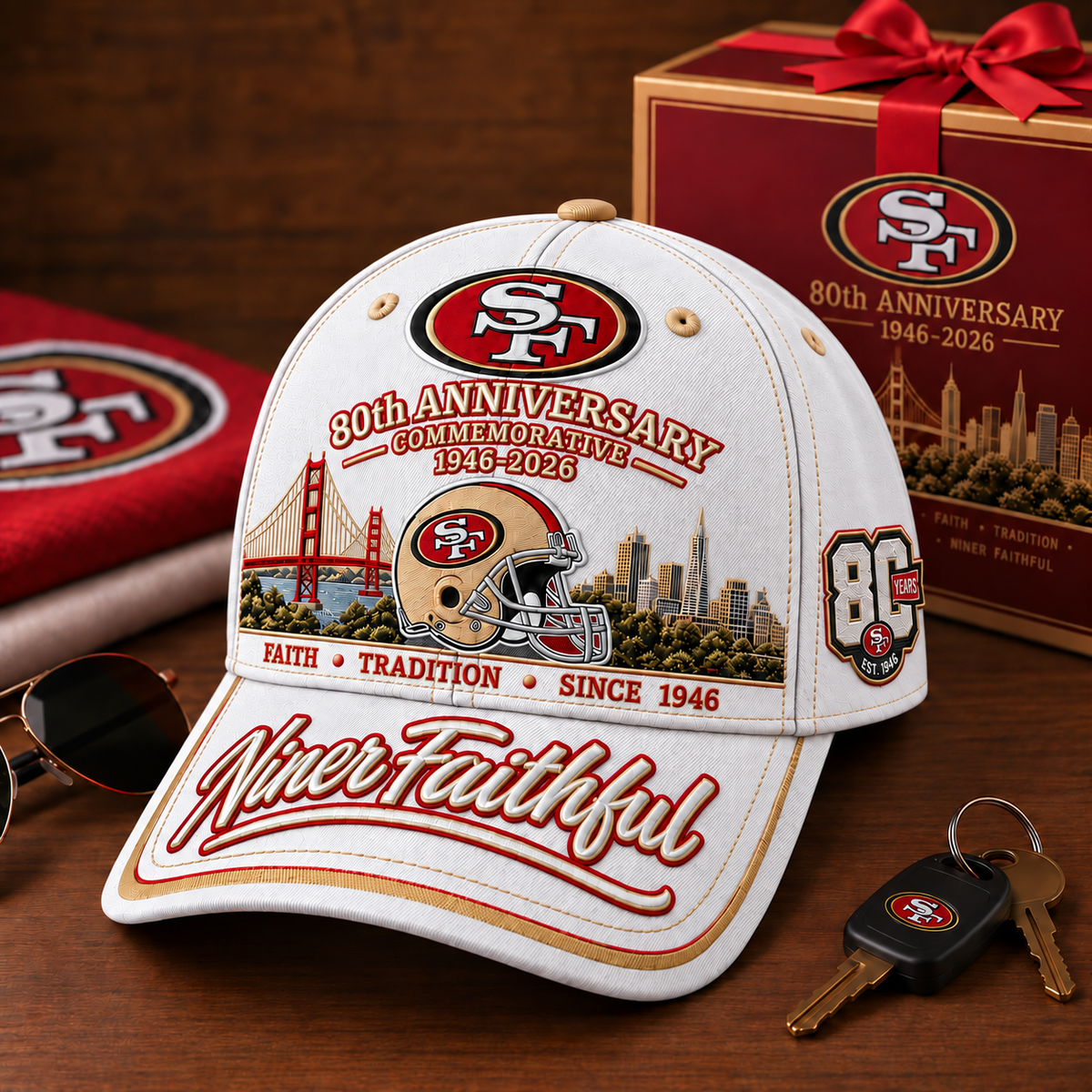 Niner Faithful 80th Anniversary Commemorative Cap