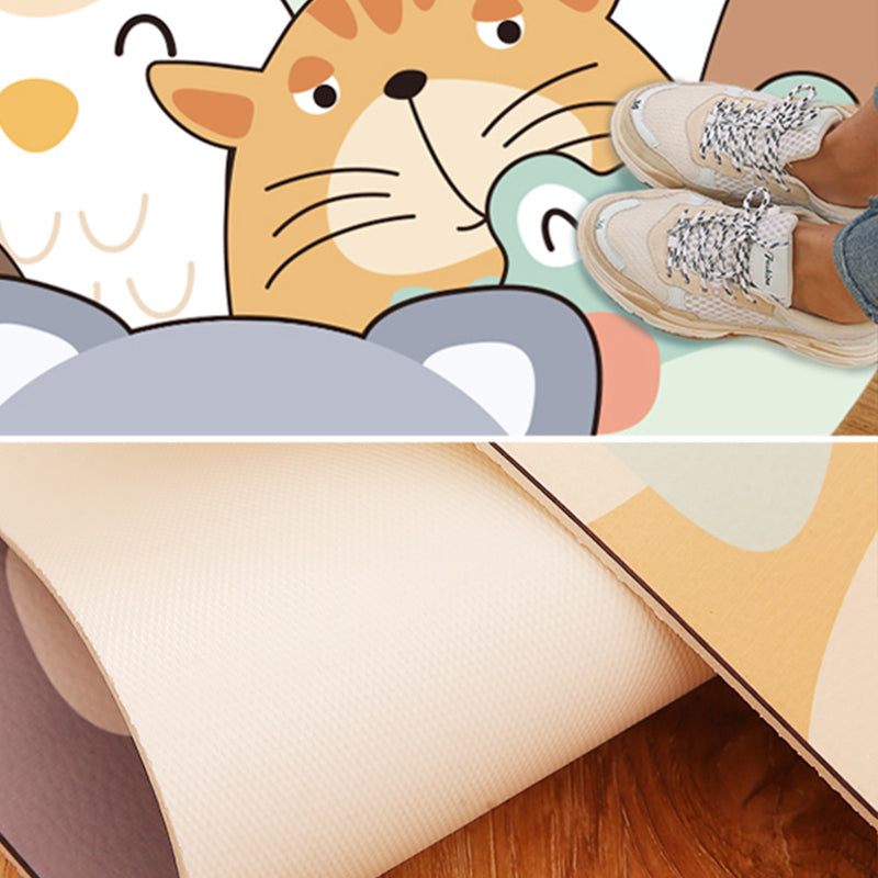 Sikunuo | Beautiful children's room carpet Multicolored cartoon pattern Indoor carpet PVC stain-resistant machine washable carpet