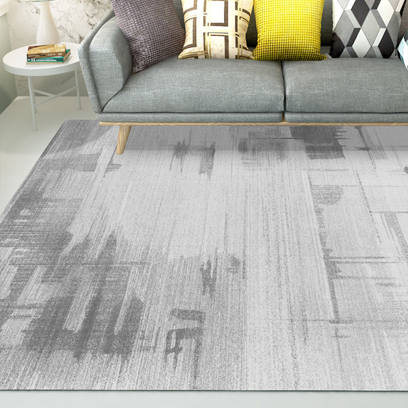 Sikunuo | Natural living room rug multicolored abstract pattern rug cotton blend easy care washable pet-friendly rug