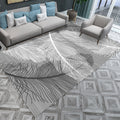 Sikunuo | Natural living room rug multicolored abstract pattern rug cotton blend easy care washable pet-friendly rug