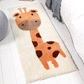 Sikunuo | Scandinavian Decoration Rug Multi Color Plant Printed Rug Polyester Non-Slip Backing Pet-Friendly Rug