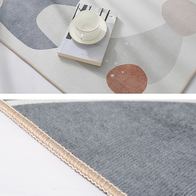 Sikunuo | New geometric print carpet multicolored cotton blend carpet easy care pet-friendly indoor carpet for rooms