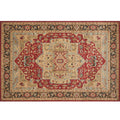 Sikunuo | Natural Living Room Carpet Multicolor Geo Pattern Indoor Carpet Polypropylene Non-Slip Machine Washable Area Rug