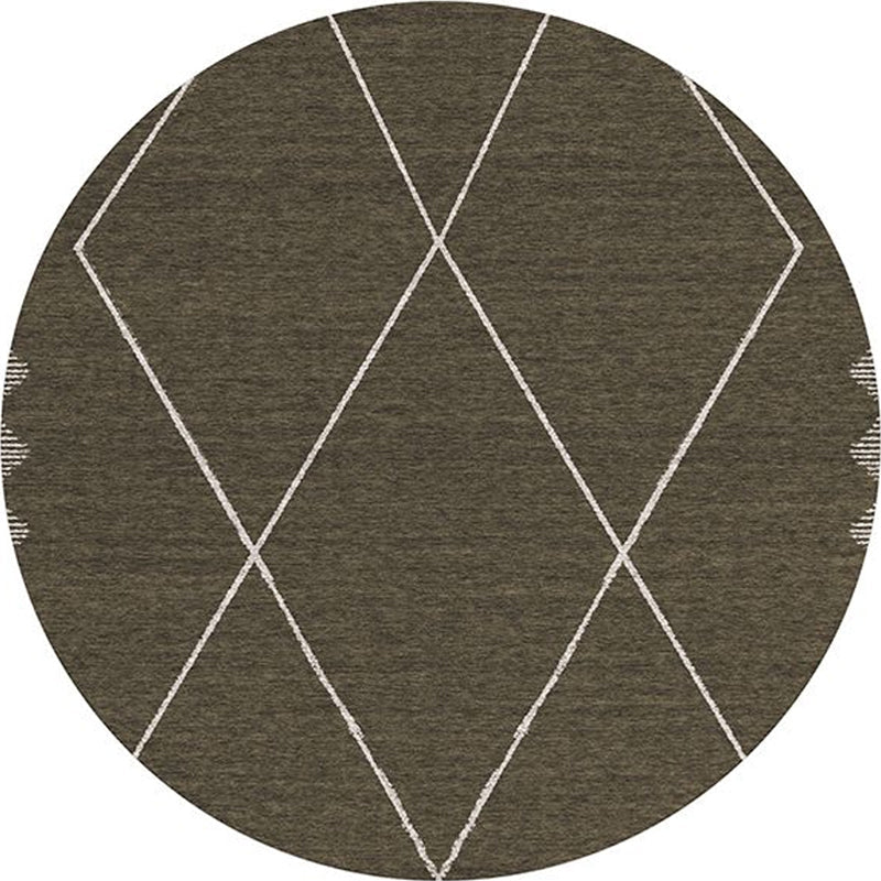 Sikunuo | Southwest Bedroom Rug Multicolored Geometric Pattern Indoor Rug Polyester Non-Slip Back Pet-Friendly Area Rug