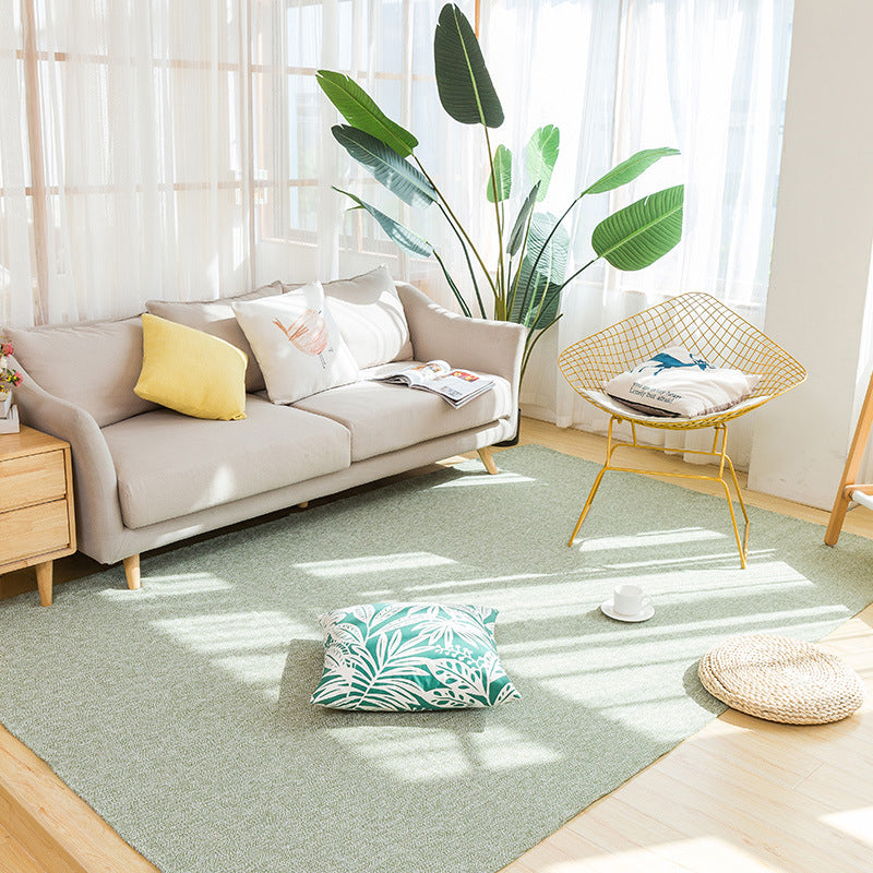 Sikunuo | Land bedroom carpet multicolored solid color carpet cotton pet friendly easy to maintain indoor carpet with tassels