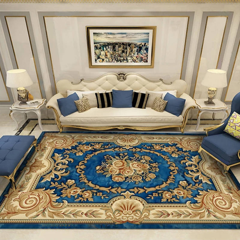 Sikunuo | Olden Parlor Rug Multicolored Floral Pattern Rug Synthetic Maintenance Friendly Stain Resistant Washable Rug