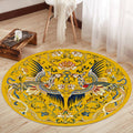 Sikunuo | Oriental Living Room Rug Multicolored Floral Printed Indoor Mat Polypropylene Non-Slip Washable Easy Care Mat