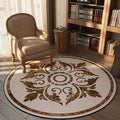 Sikunuo | Olden Bedroom Carpet Multicolored Floral Pattern Indoor Carpet Polypropylene Non-Slip Back Easy Care Area Rug