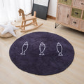 Sikunuo | Casual Living Room Rug Multicolor Cartoon Print Indoor Rug Non-Slip Backing Pet-Friendly Area Rug