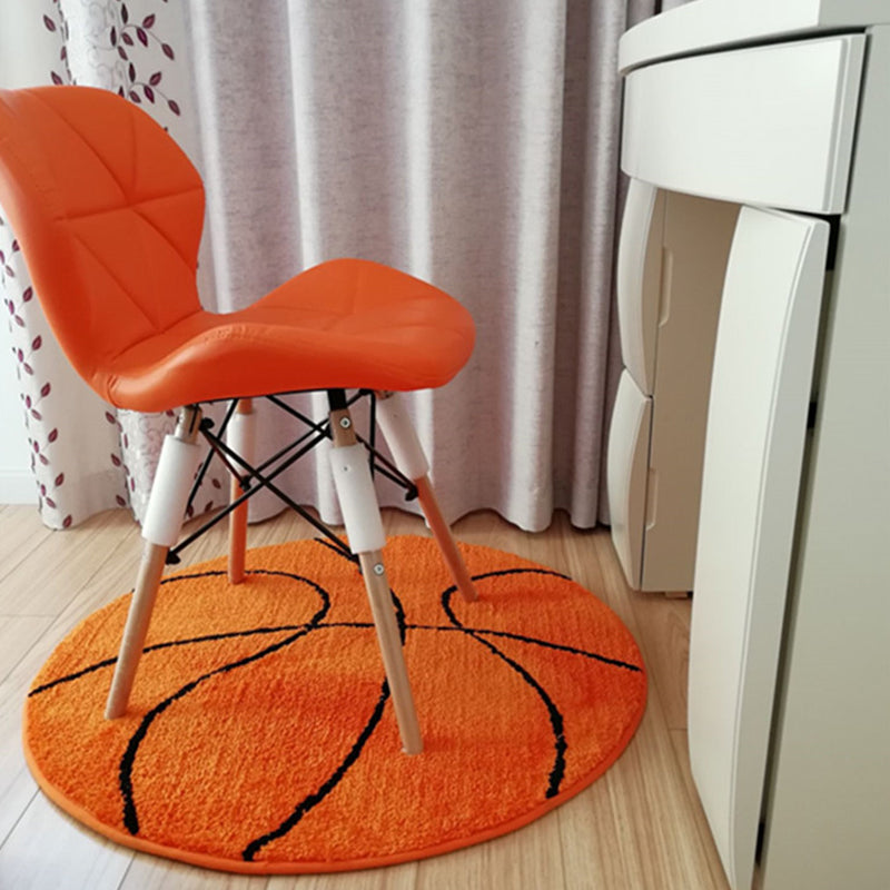 Sikunuo | Casual Kids Bedroom Rug Multicolored 3D Print Indoor Rug Polyester Non-Slip Back Pet-Friendly Area Rug