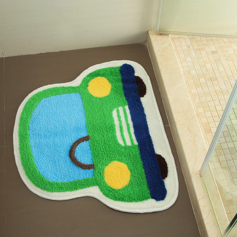 Sikunuo | Creative Children’s Room Rug Multicolored 3D Pressed Indoor Rug Cotton Blend Non-Slip Pet Friendly Area Rug
