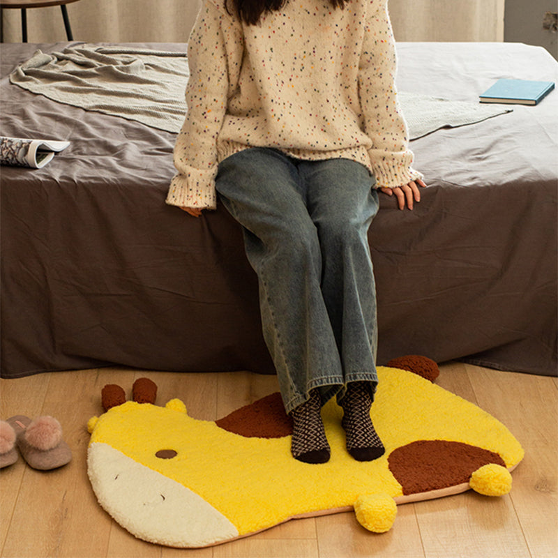 Sikunuo | Cozy Bedroom Rug Multi-Colored Cartoon Printed Rug Made of Lambswool With Non-Slip Backing Pet-Friendly Indoor Rug