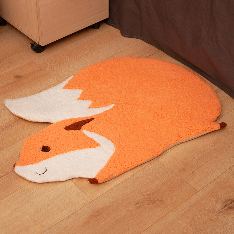 Sikunuo | Cozy Bedroom Rug Multi-Colored Cartoon Printed Rug Made of Lambswool With Non-Slip Backing Pet-Friendly Indoor Rug