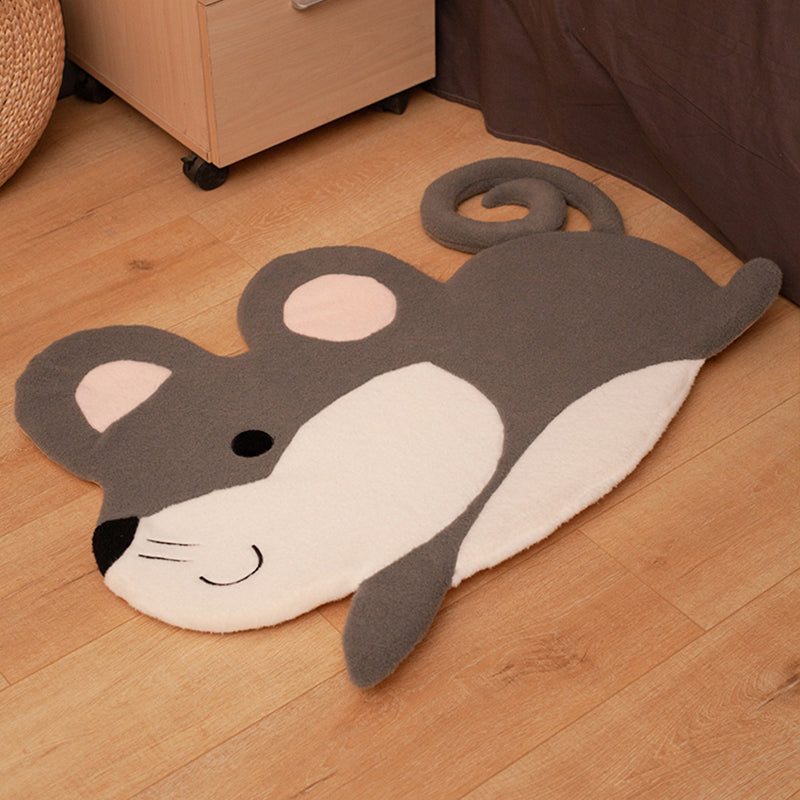 Sikunuo | Cozy Bedroom Rug Multi-Colored Cartoon Printed Rug Made of Lambswool With Non-Slip Backing Pet-Friendly Indoor Rug